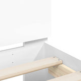 Bed Frame White Engineered wood King Size Durable Bed Frame 3207413