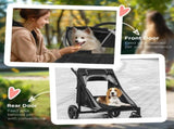 One-Click Foldable Pet Stroller, with Universal Wheels, Shock absorber, for Medium and Large Dogs T3398P349600