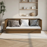 Day Bed without Mattress Honey Brown 100x200 cm Solid Wood Pine 821572