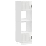 Oven Cabinets 2 pcs Lucca Gloss White Engineered Wood 3315043