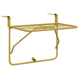 Balcony Table Gold 60x40 cm Steel 340917