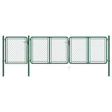 144445 Garden Gate Steel 400x100 cm Green