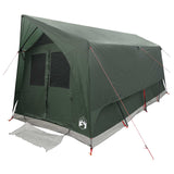 Tunnel Tent with Roof Army green 8-Person Polyester and Steel 42028660