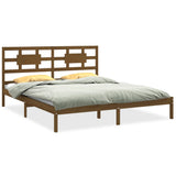 Bed Frame without Mattress Honey Brown 200x200 cm Solid Wood 3105688