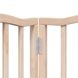 Dog Gate with Door Foldable 9 Panels 450 cm Poplar Wood 3155588