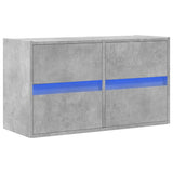 TV Wall Cabinet with LED Lights Concrete Grey 80x31x45 cm 852288