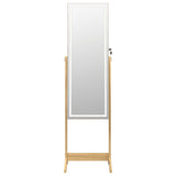 Mirror Jewellery Cabinet with LED Lights Free Standing 353264