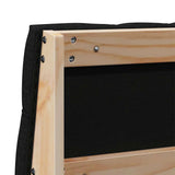 Upholstered Headboard Black 140 cm Solid Pine Wood 879176