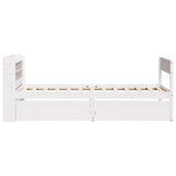 Bed Frame without Mattress White 90x190 cm Single Solid Wood Pine 3307144