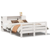 Bed Frame without Mattress White 160x200 cm Solid Wood Pine 3309885