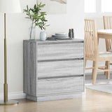 Bedside Cabinet Grey 71 x 34.5 x 75 cm Engineered wood 869639