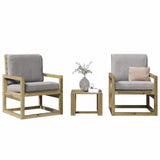 Garden Lounge Set Natural wood Vacuum pressure treated pine wood 832556