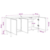 TV Cabinet RHENEN 102 x 33 x 50 cm Sonoma Engineered Wood 8007069