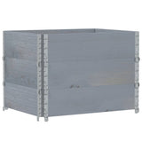 Garden Planter Grey 80x60 cm Solid Wood Pine 3295421