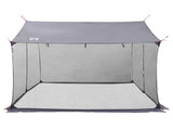 Camping Tarp with Mesh Walls Grey and Orange 340 x 260 x 220 cm 42028565