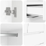 Bathroom Cabinet White 79.5 x 49 x 156 cm Engineered Wood 3406245