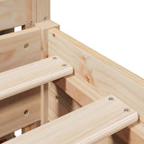 Bed Frame without Mattress 150x200 cm King Size Solid Wood Pine 3306183