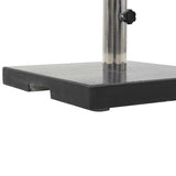 Parasol Base Black Granite, Stainless Steel 20kg, 40 x 40 x 4.5 cm 45066