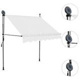 Manual Retractable Awning with LED 200 cm Cream 145871