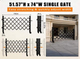 Foldable Security Gate, Expandable Safety Barrier with 360&deg Swivel Casters Lockable Design, 74879154