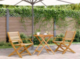 Bistro Set Beige Solid acacia wood and polypropylene Standard 3281795