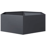 ZNTS Garden Planter Anthracite Hexagon 138x120x45 cm Steel 851138