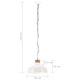 Industrial Hanging Lamp 58 cm White E27 320832