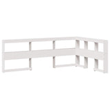 ZNTS Bookcase Bed without Mattress White 160x200 cm Solid Wood Pine 3324377