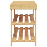 Shoe Rack 3-Tier 70x27.5x45 cm Bamboo 373365