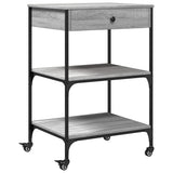 Kitchen Trolley Grey Sonoma 60x48x89.5 cm Engineered Wood 842374