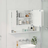 Mirror Cabinet High Gloss White 80 x 17 x 55 cm Engineered Wood 883358