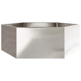 Garden Planter Hexagon 138x120x45 cm Stainless Steel 851140