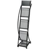 Magazine Rack 40x32x131 cm Black A4 30098