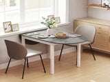 4-6 Person Wooden Drop-Leaf Table - Grey T3398P554127