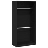 Wardrobe with Shelf Black Oak 100 x 50 x 200 cm Engineered Wood 3345115
