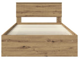 Bed Frame Artisian Oak 90 x 200 cm Solid Pine Wood 3410653