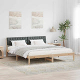 Bed frame Brown and dark grey 180 x 200 cm Solid pine wood 3394344