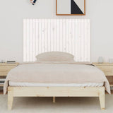 Wall Headboard White 140x3x90 cm Solid Wood Pine 824919