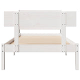 Bed Frame without Mattress White 90x200 cm Solid Wood Pine 3306614