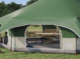 Family Tent Green 10-Person 185T Polyester with PU Coating 42017391
