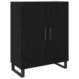 Highboard 2 pcs Black oak Engineered wood 3394523