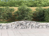 Arched Gabion Baskets 9 pcs 400x30x40/60 cm Galvanised Iron 3146834