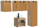 Bathroom Cabinet Set 5 pcs Artisan Oak Engineered Wood 3407358