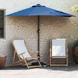 Garden Parasol 294 x 150 x 224 cm Polyester and Steel Azurblau 42003274