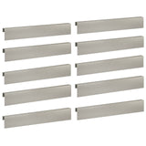 Garden Cover Profile 10 pcs 100 x 6 x 15 cm Stainless Steel 8012957