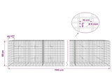 Gabion with 5 mm Wire and 5x10 cm Mesh 700x20x100 cm 3464552