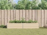Planter Ivory 195 x 100 x 45 cm Galvanised Steel 42018115