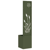 Garden Privacy Screen Olive green 32 x 150 cm Cold-rolled steel 876360