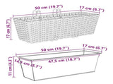 Railing 2 pcs Black 50 x 17 x 17 cm Metal 42026965