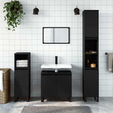 Bathroom Cabinet Black 58x33x60 cm Engineered Wood 831589